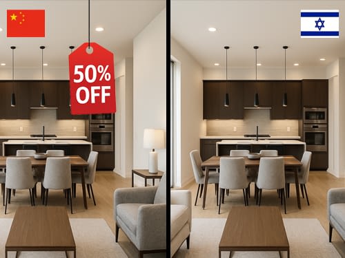 יבוא ריהוט מסין - השוואת מחירים סין ישראל