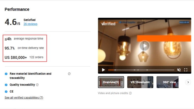 עליבאבא - בדיקת עסקאות ודירוג ספק