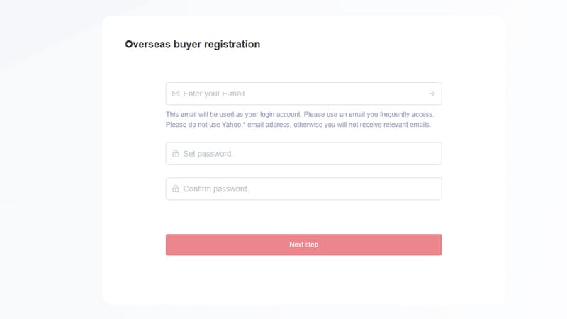 רישום לקנטון פייר - פתיחת חשבון משתמש