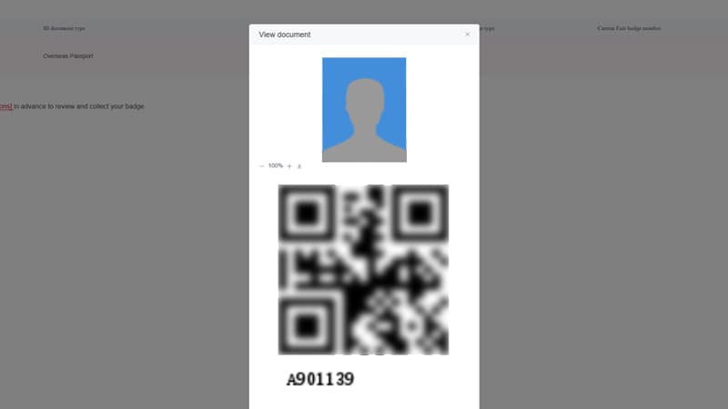 קוד QR לכניסה לתערוכת קנטון בגואנגזו