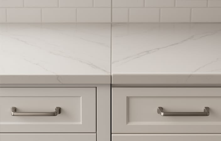 שיש עם קנט מעוגל או ישר - טיפים למטבח