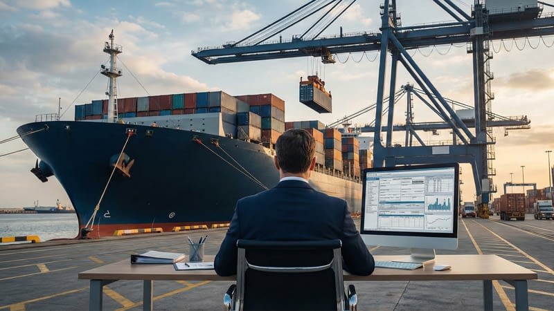 עמיל מכס יושב בנמל לניהול יבוא אישי מסין לישראל