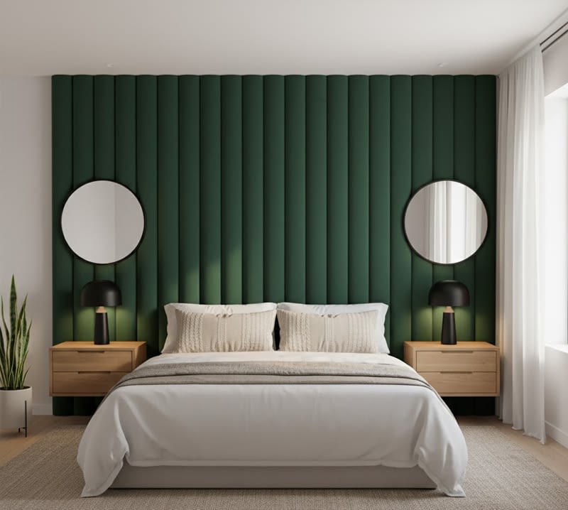 נקודת מוקד בחדר שינה - קיר מיוחד