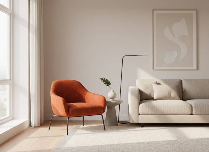 נקודת עניין בעיצוב פנים - כורסא צבעונית