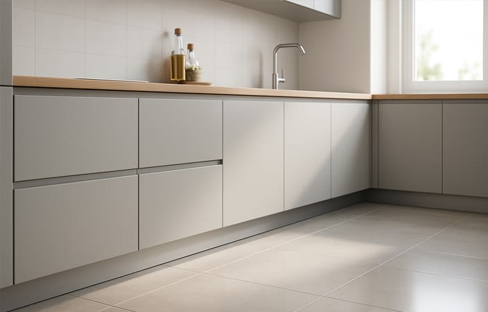 הגבהת ארונות מטבח מהרצפה למניעת נזקי מים