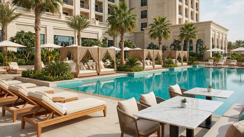 רהיטי גן איכותיים במלון יוקרתי