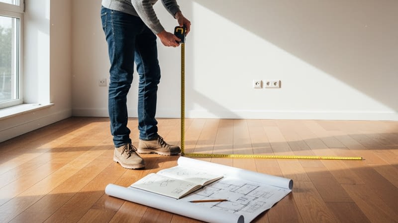 מדידת החלל להנחת רהיטים