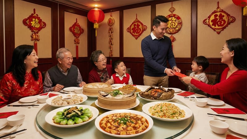 ארוחת ערב ראש השנה הסיני - התכנסות משפחתית חגיגית