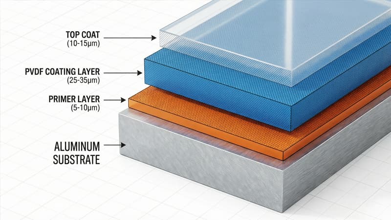 צביעת פלוארוקרבון - הסבר שכבות