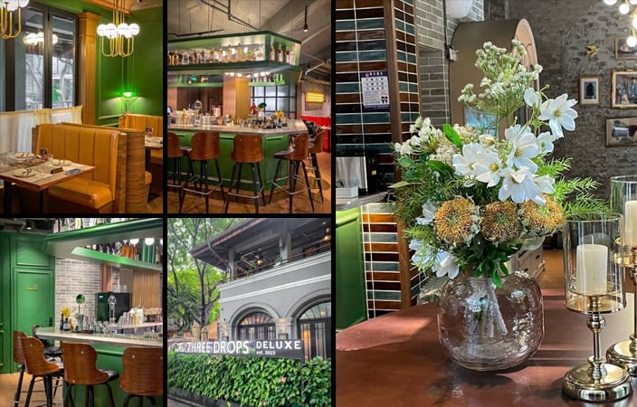 three drops מסעדה בפושאן מבט פנימי