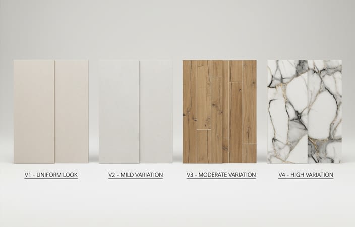 רמות שוני של אריחי ריצוף VARIATION