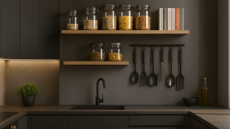 אחסון אנכי למטבח - פתרון עיצובי