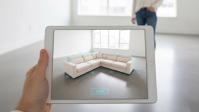 הדמיה לעיצוב פנים וסידור רהיטים