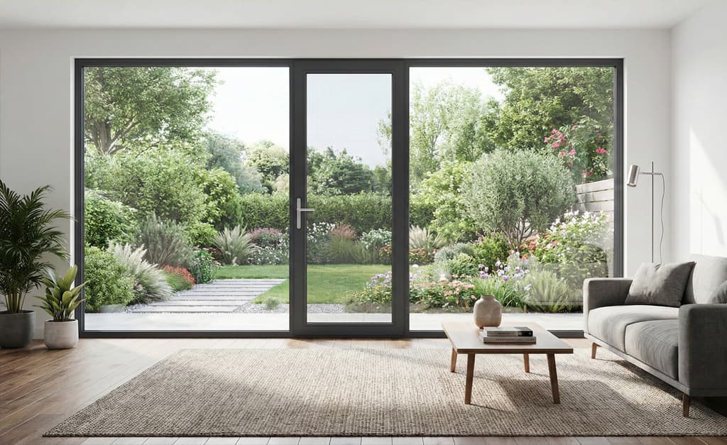 פרופיל אלומיניום דלת פתיחה סידרה 50 - רנדר