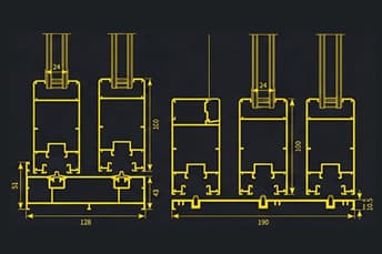 פרופיל אלומיניום - מערכת דלתות הזזה - סידרה 100