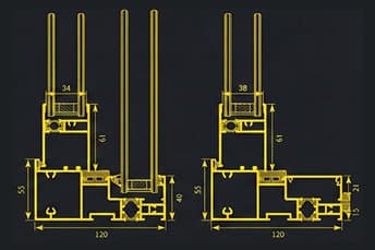פרופיל אלומיניום חלונות הרמה - סידרה 120