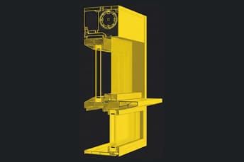 פרופיל אלומיניום חלון הרמה חשמלי עם נתק תרמי - סידרה 170