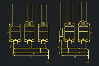 פרופיל אלומיניום - מערכת חלונות הזזה עם חסם מים - סידרה 66