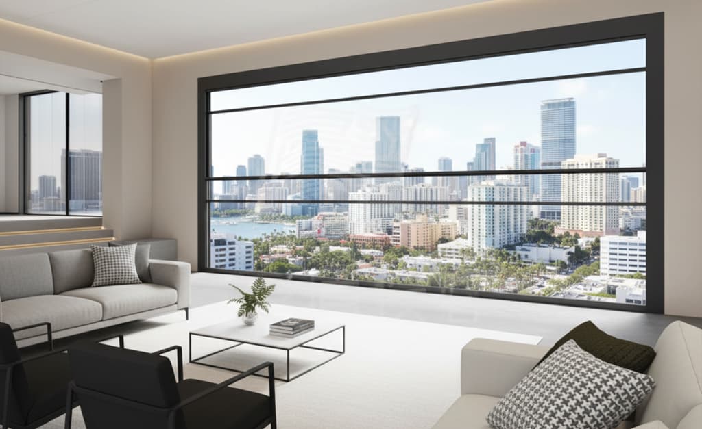 פרופיל אלומיניום חלון הרמה חשמלי עם נתק תרמי - סידרה 170 - רנדר