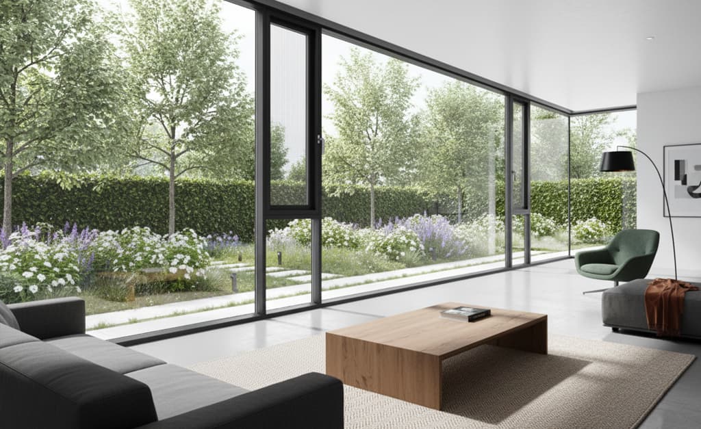 פרופיל אלומיניום חלון ציר עם נתק תרמי סידרה AS-115 - רנדר