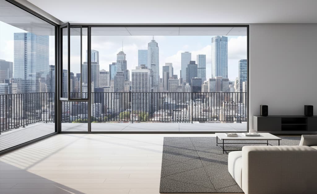 פרופיל אלומיניום חלון ציר עם נתק תרמי סידרה W98A - רנדר