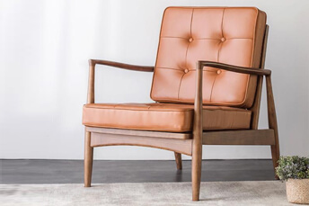 retro design armchair brown color