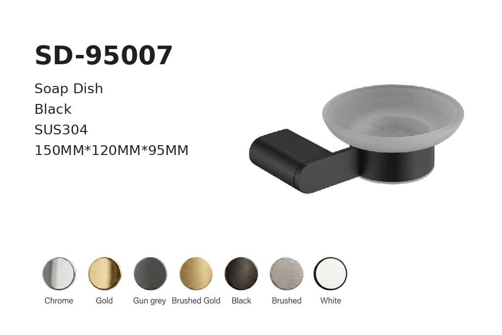 תמונה מוגדלת של מחזיק סבון שחור דגם BA-SD-95007 – אססוריז לאמבטיה ביבוא מסין