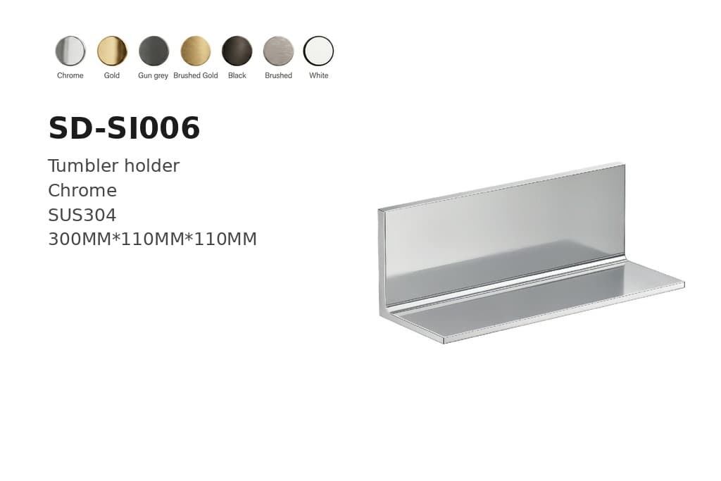 תמונה מוגדלת של מדף אמבטיה כרום דגם BA-SD-SI006 – אססוריז לאמבטיה ביבוא מסין