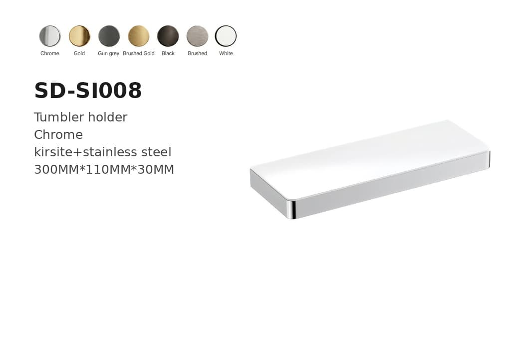תמונה מוגדלת של מדף אמבטיה כרום דגם BA-SD-SI008 – אביזר איכותי לאמבטיה ולשירותים