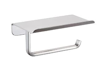 מחזיק נייר טואלט עם מדף כרום דגם BA-SD-13S005 – עיצוב נקי לחדר רחצה מודרני