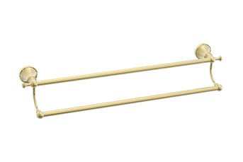 מוט כפול למגבות זהב דגם BA-SD-16002 – פתרון סניטריה משלים לחדר רחצה