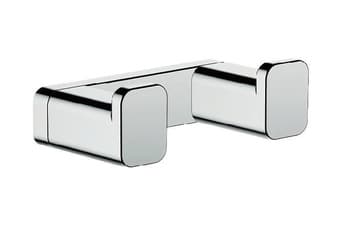 וו תלייה כפול כרום דגם BA-SD-18013 – עיצוב נקי לחדר רחצה מודרני