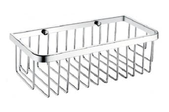 סלסלת רשת מלבנית כרום דגם BA-SD-SI019 – פתרון סניטריה משלים לחדר רחצה
