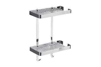 מדף רשת דו-קומתי כרום דגם BA-SD-SI022 – אססוריז לאמבטיה ביבוא מסין