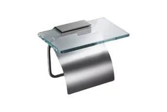 מחזיק נייר טואלט עם מכסה זכוכית כרום דגם BA-SD-Z1006 – מתאים לבחירת אביזרי אמבטיה מסין