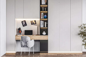 kids bedroom cabinet with study desk