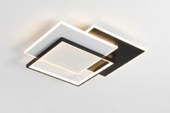 מנורת תקרה מרובעת בשחור ולבן דגם AL-XZ-CL003