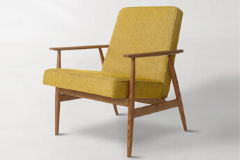 read chiar ash wooden fabric and sponge seat