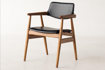 real leather whole wooden chair with arm rest