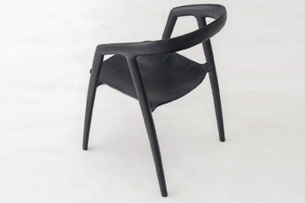 luxury full wooden chair black color