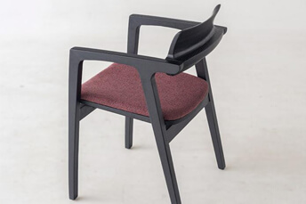 burgundy upholstered seat dining chair