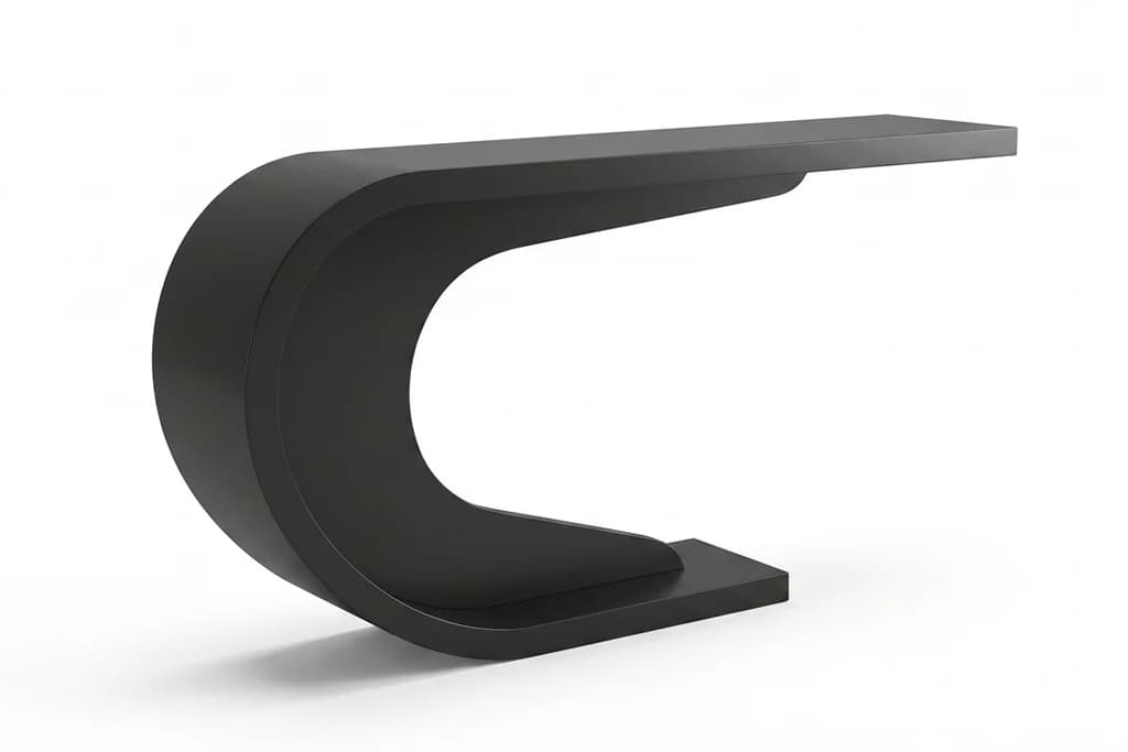 קונסולה שחורה פיסולית דגם CURVE