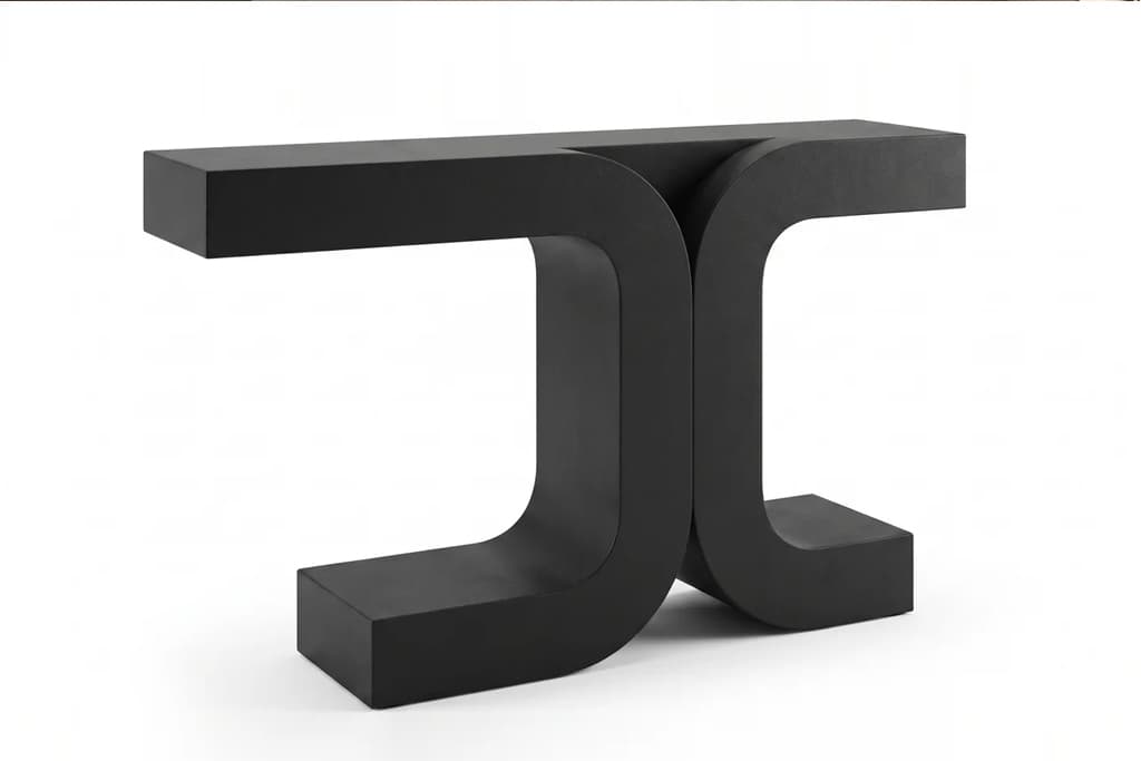 קונסולה שחורה פיסולית דגם PORTAL