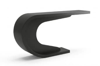 קונסולה שחורה מעוגלת בצורת C דגם CURVE