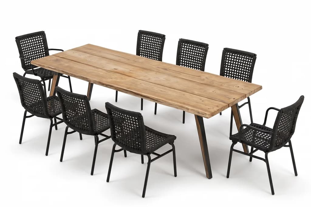 פינת אוכל חיצונית דגם DECK לאירוח בגינה או במרפסת
