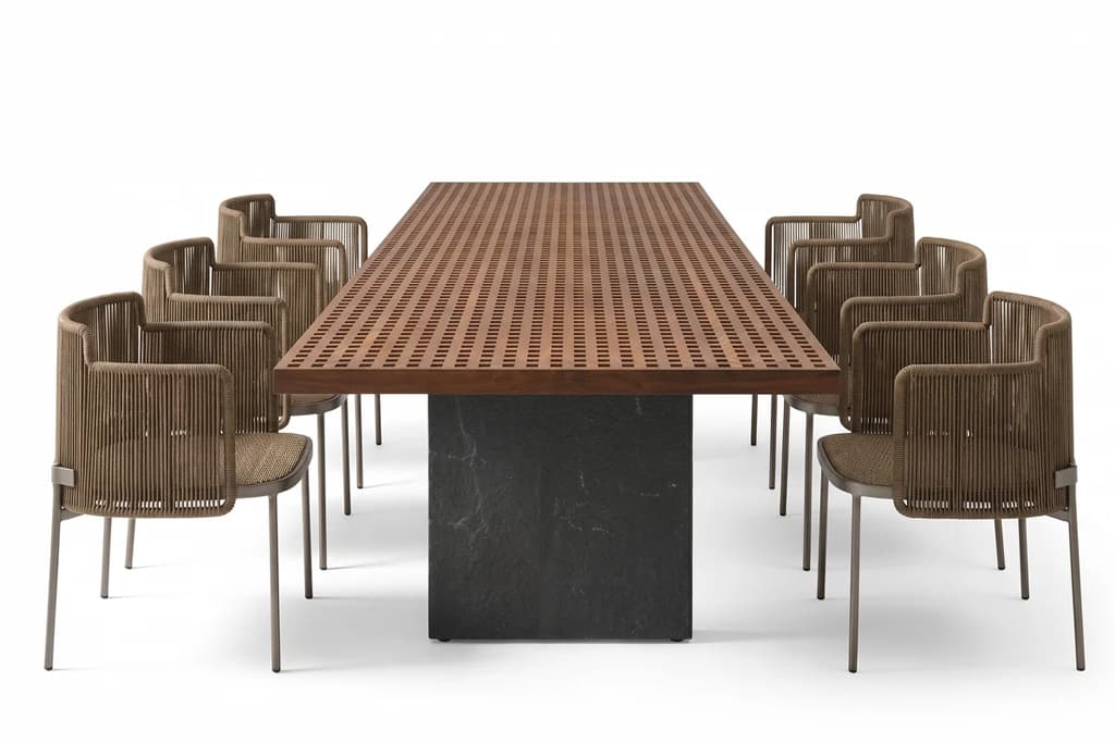 פינת אוכל לגינה דגם TIMBER במסגרת יבוא ריהוט גן מסין