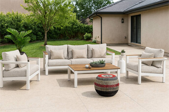 modern patio coffee table and chairs