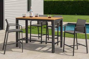 outdoor furniture bar table and chairs