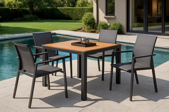 aluminum dining furniture set for outdoor