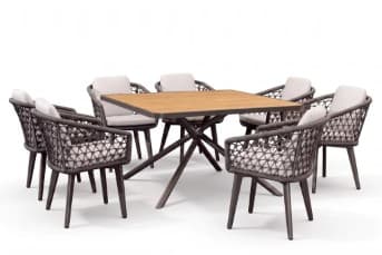 dining table with chairs for outdoor
